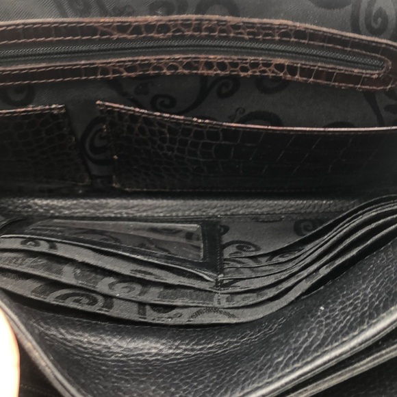 Brighton pebbled Leather Black Brown Shoulder bag - Picture 8 of 8